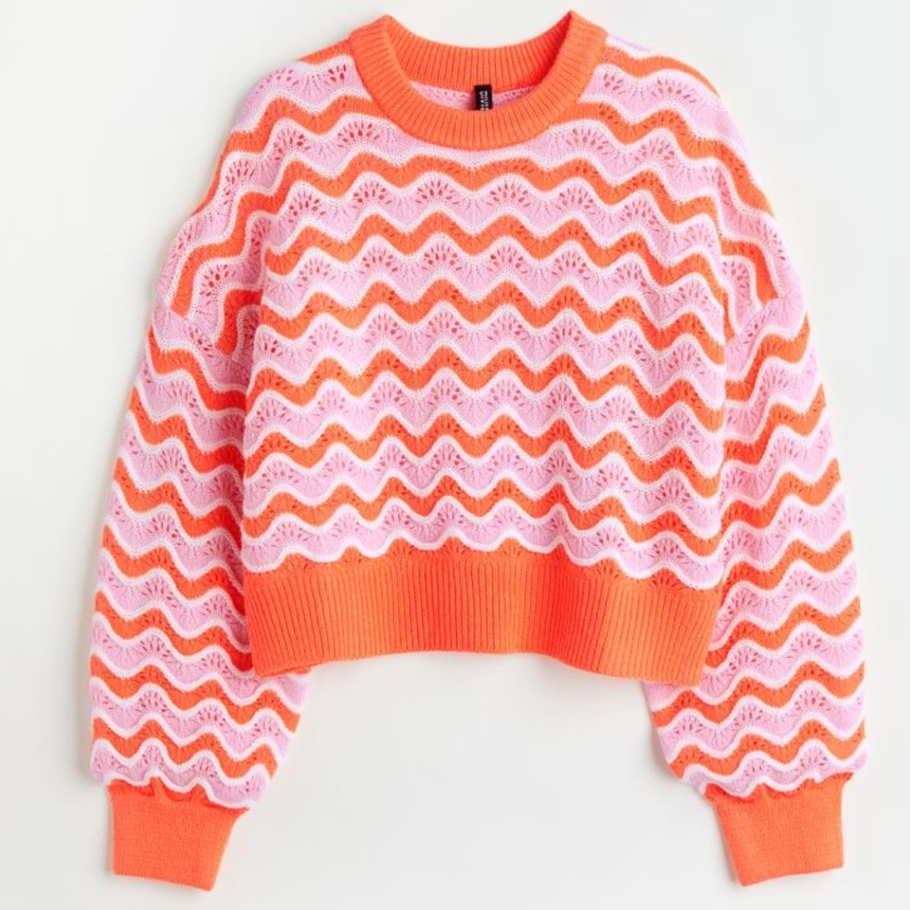 H and M Pointelle knit sweater